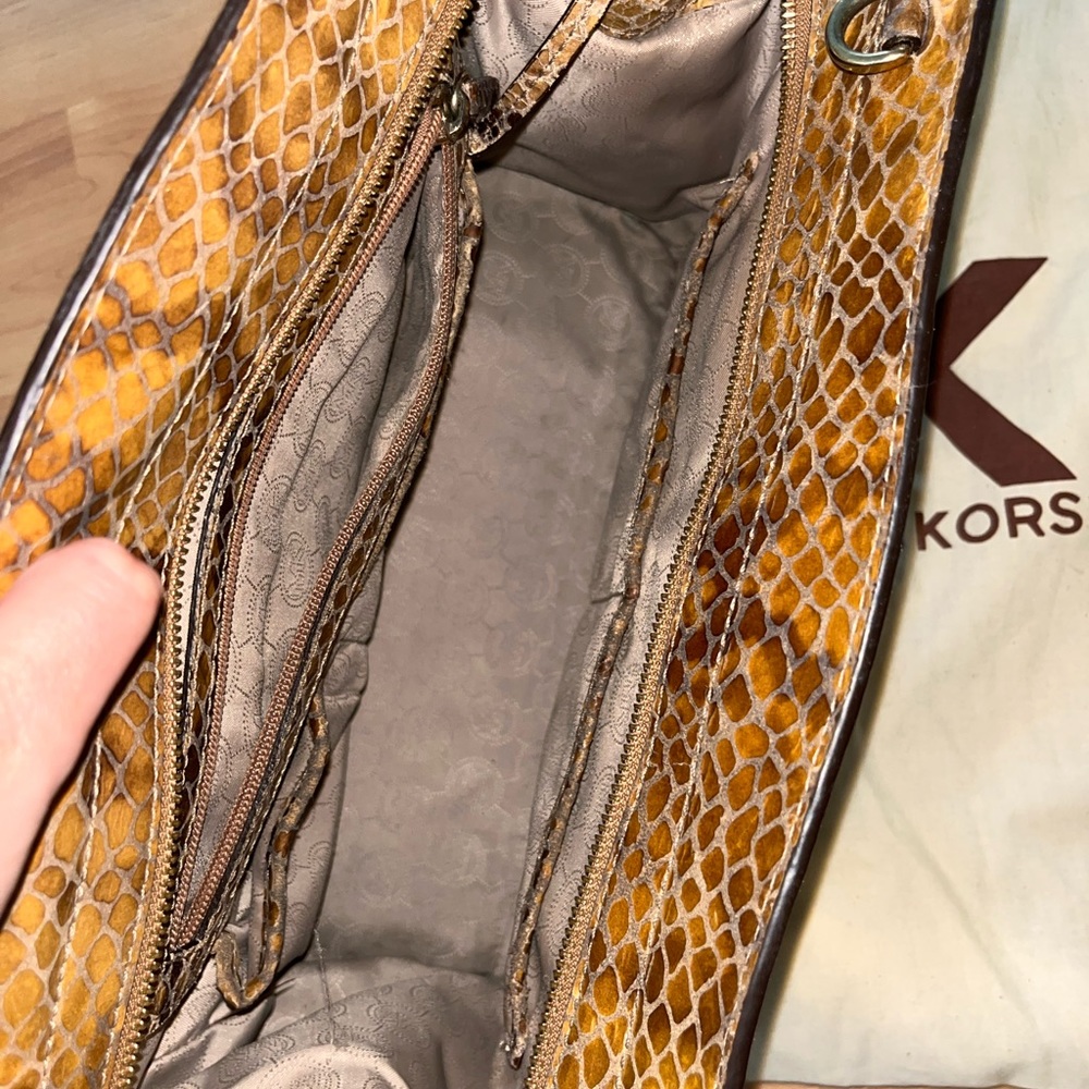 Free Shippingmichael Kors Selma Python Embossed L… - image 3